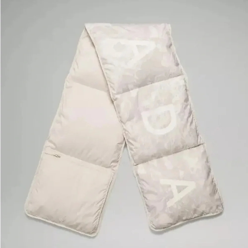 🆕🇨🇦 Lululemon Team Canada Olympic Quilted Puff Insulated Scarf -Natural Ivory